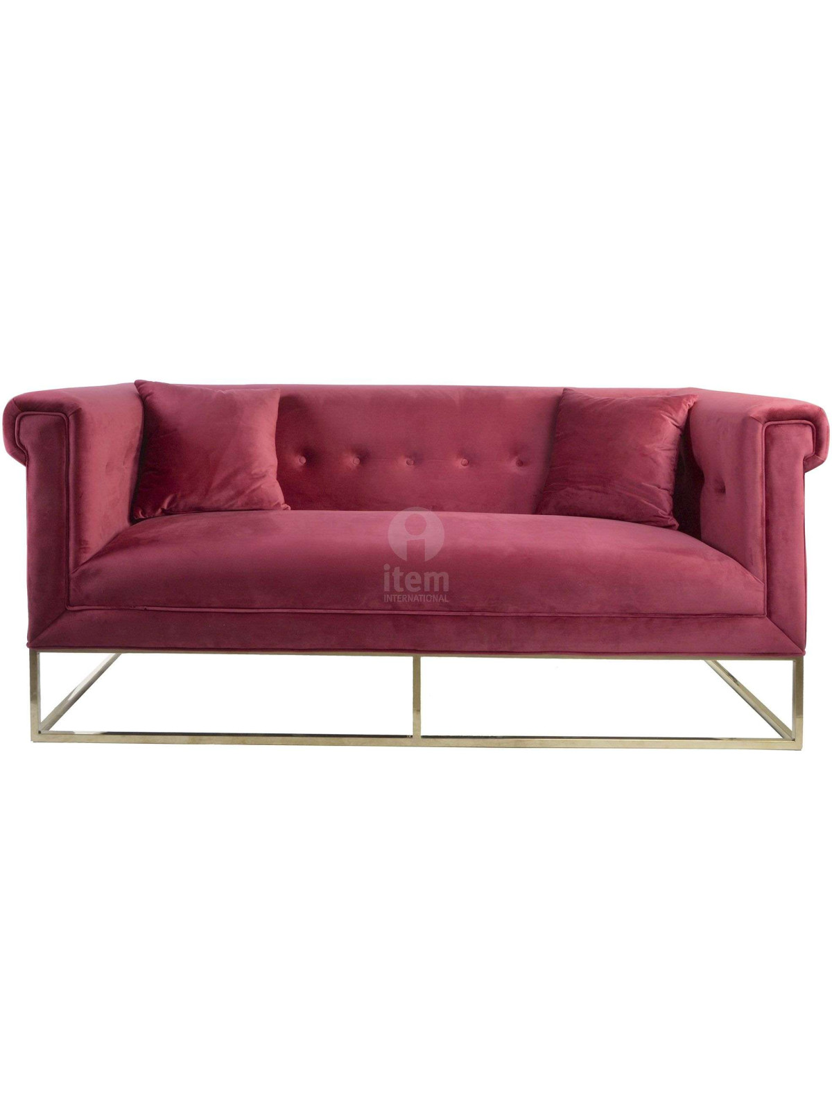Canapé rouge velours contemporain