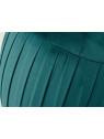 Pouf rond chic vert velours plissé
