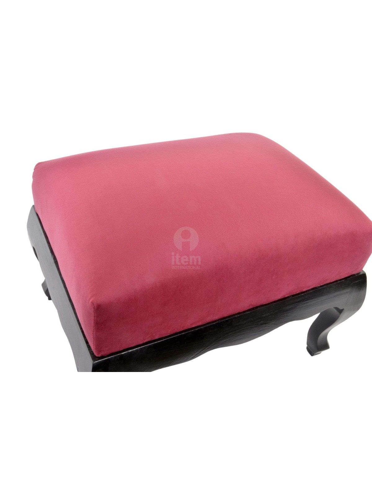 Pouf repose pieds rouge baroque
