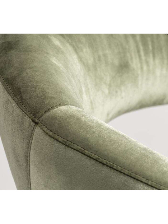 Fauteuil vert satiné design Fauteuil vert satiné design