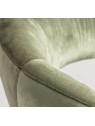 Fauteuil vert satiné design Fauteuil vert satiné design