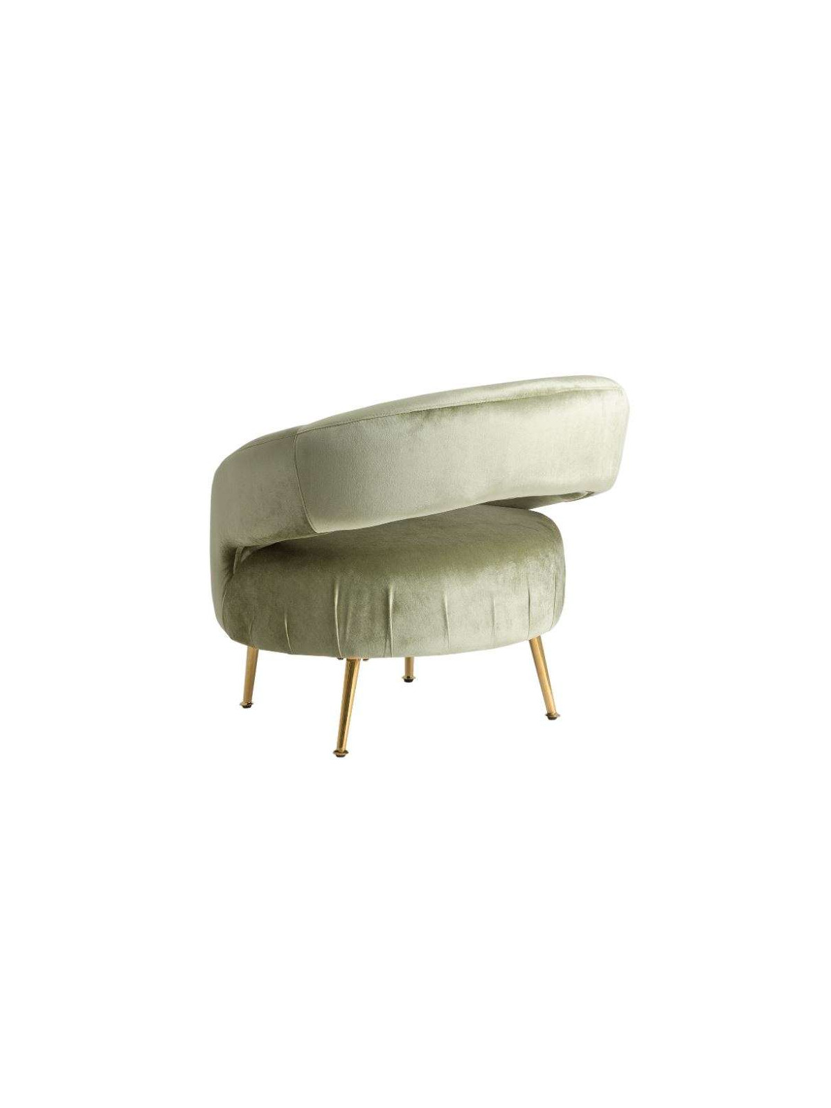 Fauteuil vert satiné design