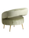 Fauteuil vert satiné design Fauteuil vert satiné design
