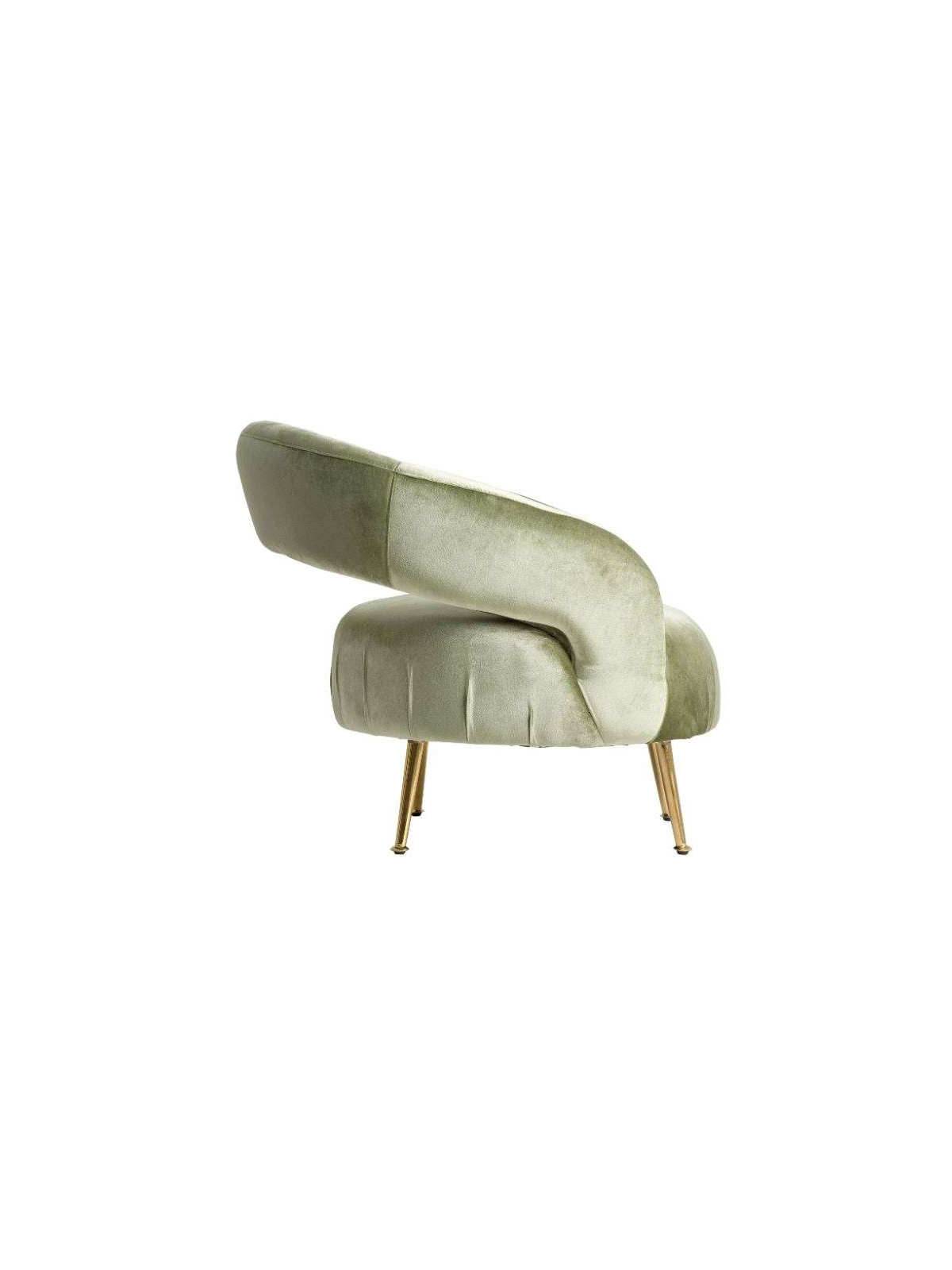 Fauteuil vert satiné design