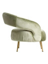 Fauteuil vert satiné design Fauteuil vert satiné design