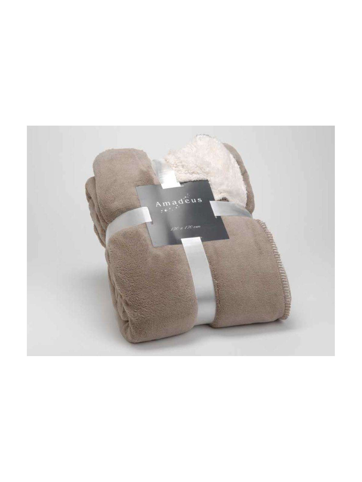 Plaid taupe mouton 130*170 cm