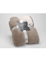 Plaid taupe mouton 130*170 cm