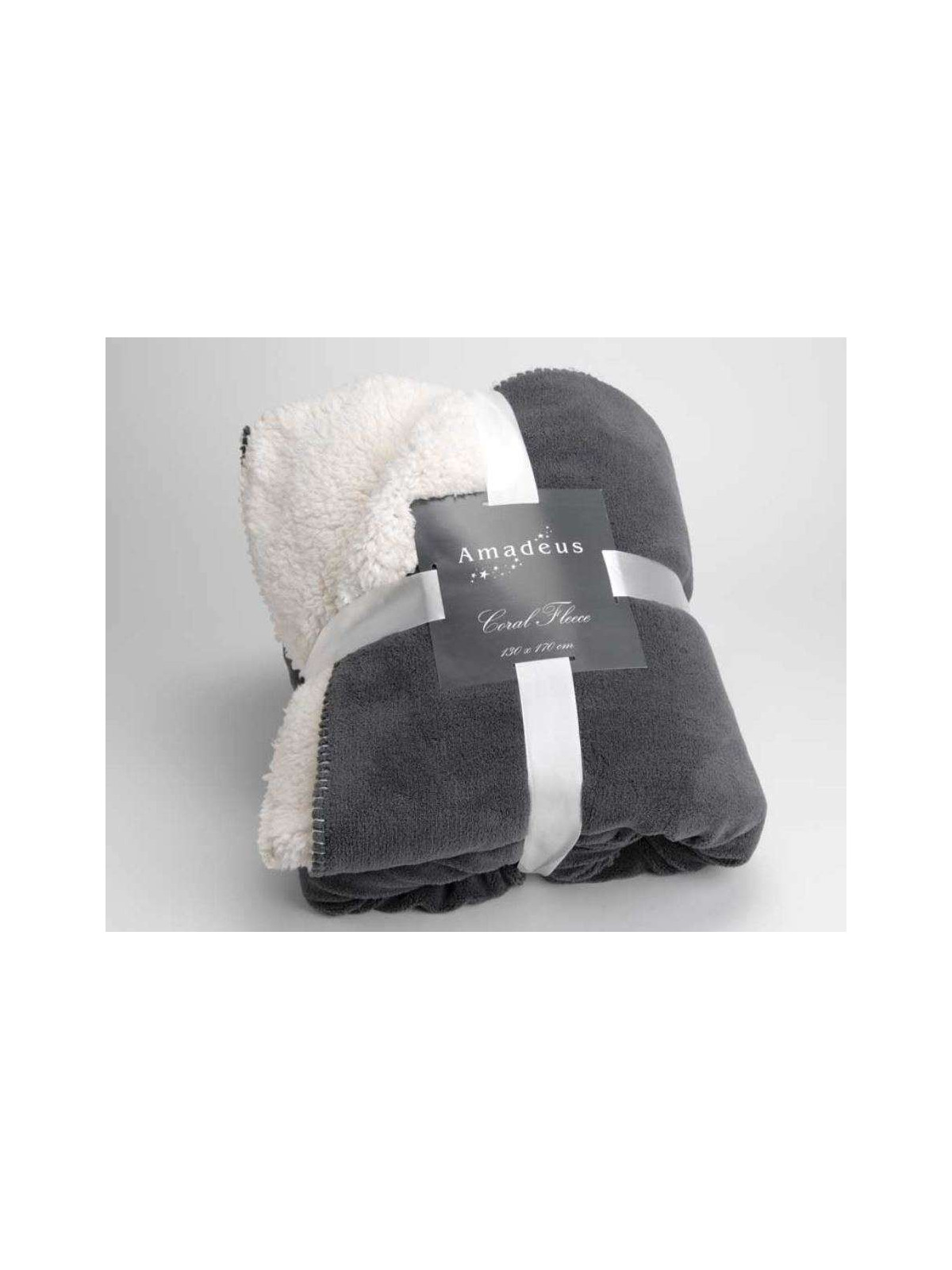 Plaid gris anthracite mouton 130*170 cm