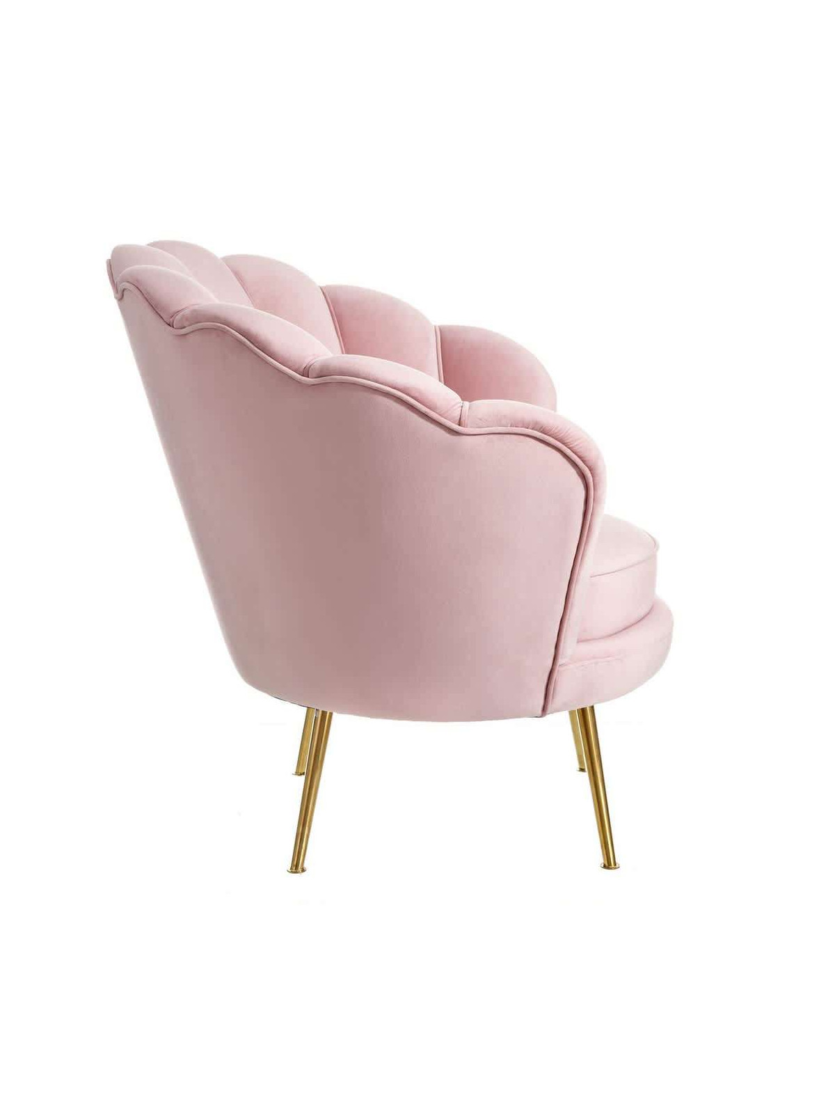Fauteuil rose bonbon coquillage