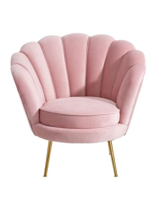 Fauteuil rose bonbon coquillage Fauteuil rose bonbon coquillage