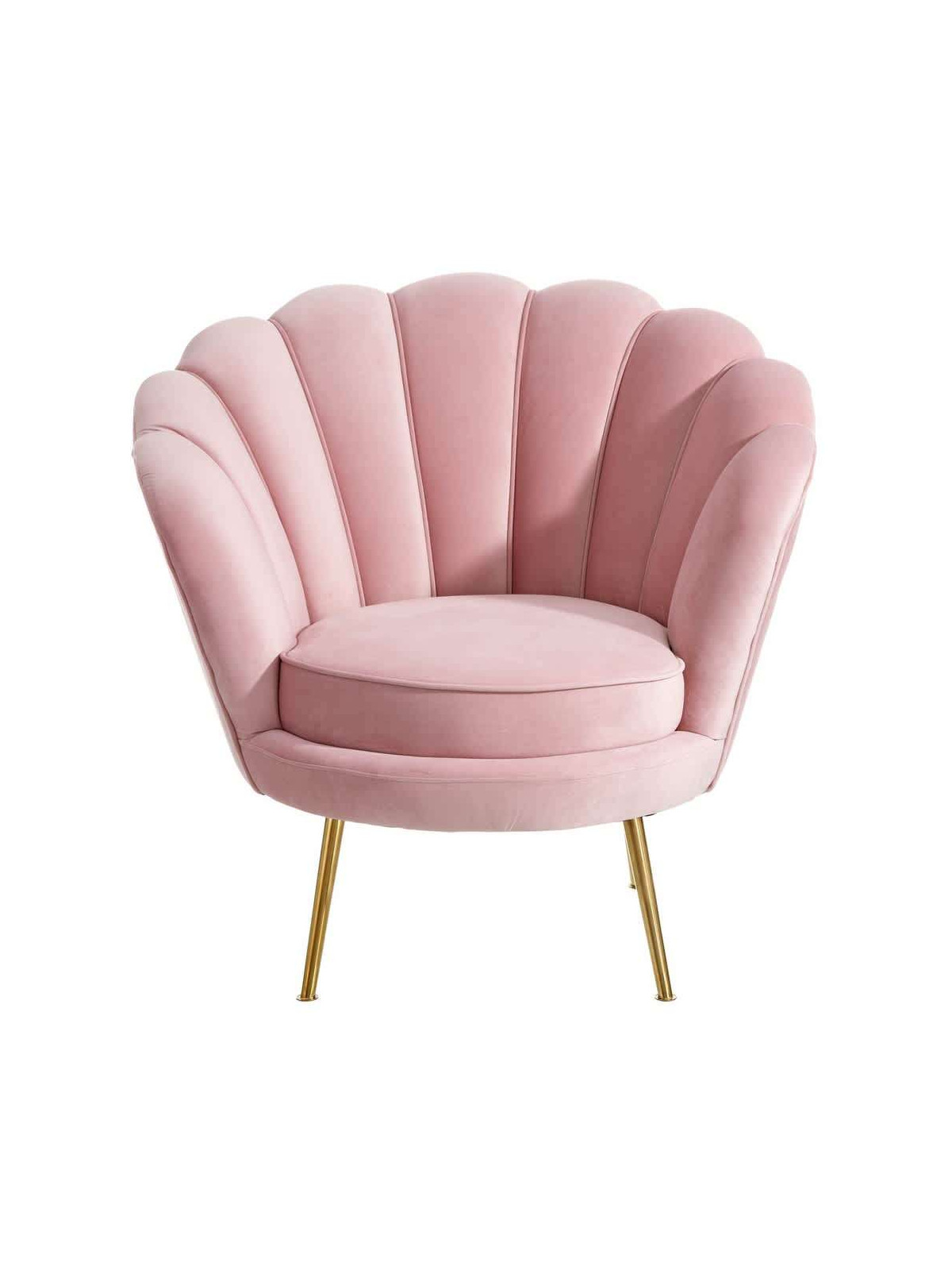 Fauteuil rose bonbon coquillage