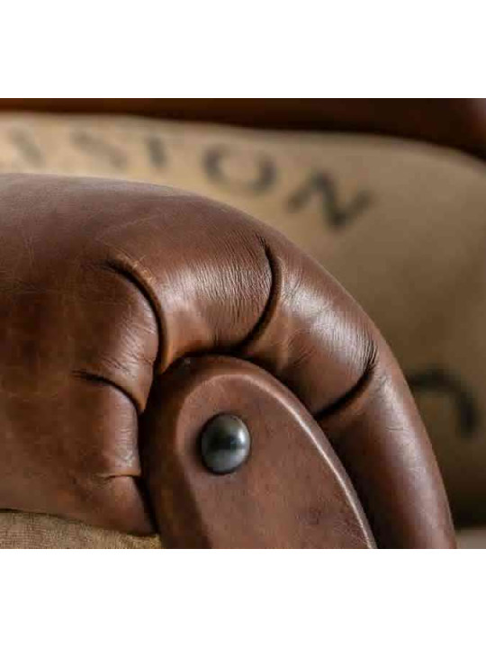 Fauteuil vintage cuir vieilli Fauteuil vintage cuir vieilli