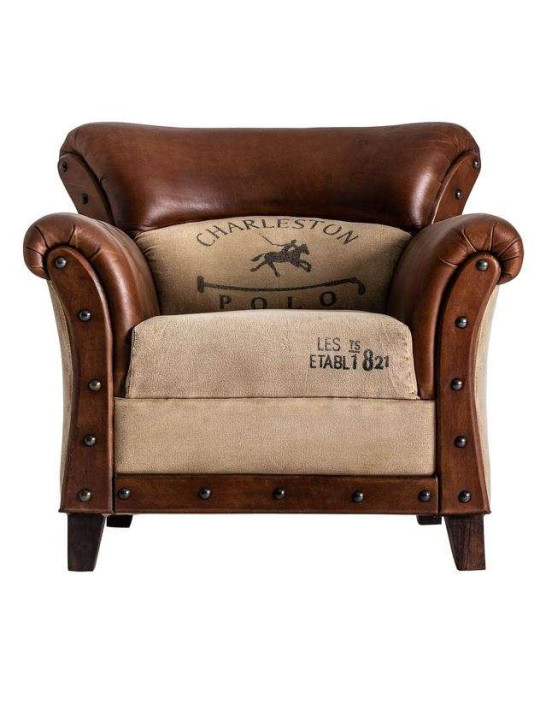 Fauteuil vintage cuir vieilli Fauteuil vintage cuir vieilli