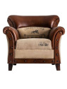 Fauteuil vintage cuir vieilli Fauteuil vintage cuir vieilli