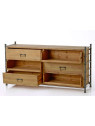 Buffet bas industriel en métal et bois 3 tiroirs