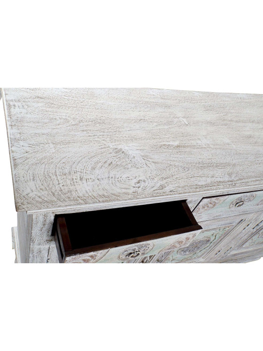 Garnd buffet indien blanchi sculpté 4 portes Garnd buffet indien blanchi sculpté 4 portes