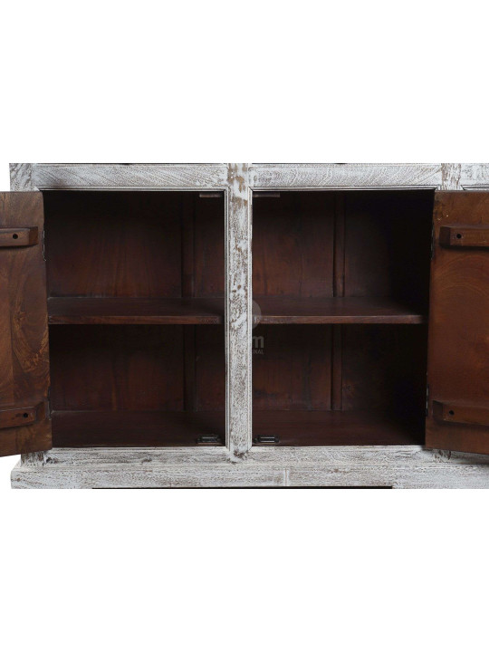 Garnd buffet indien blanchi 4 portes Garnd buffet indien blanchi 4 portes