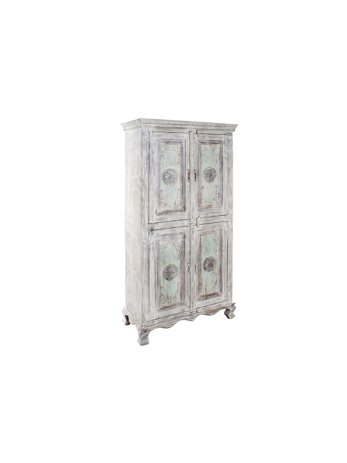 Armoire indienne blanchie