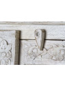 Armoire indienne sculptée blanche 2 portes Armoire indienne sculptée blanche 2 portes