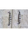 Armoire indienne sculptée blanche 2 portes Armoire indienne sculptée blanche 2 portes