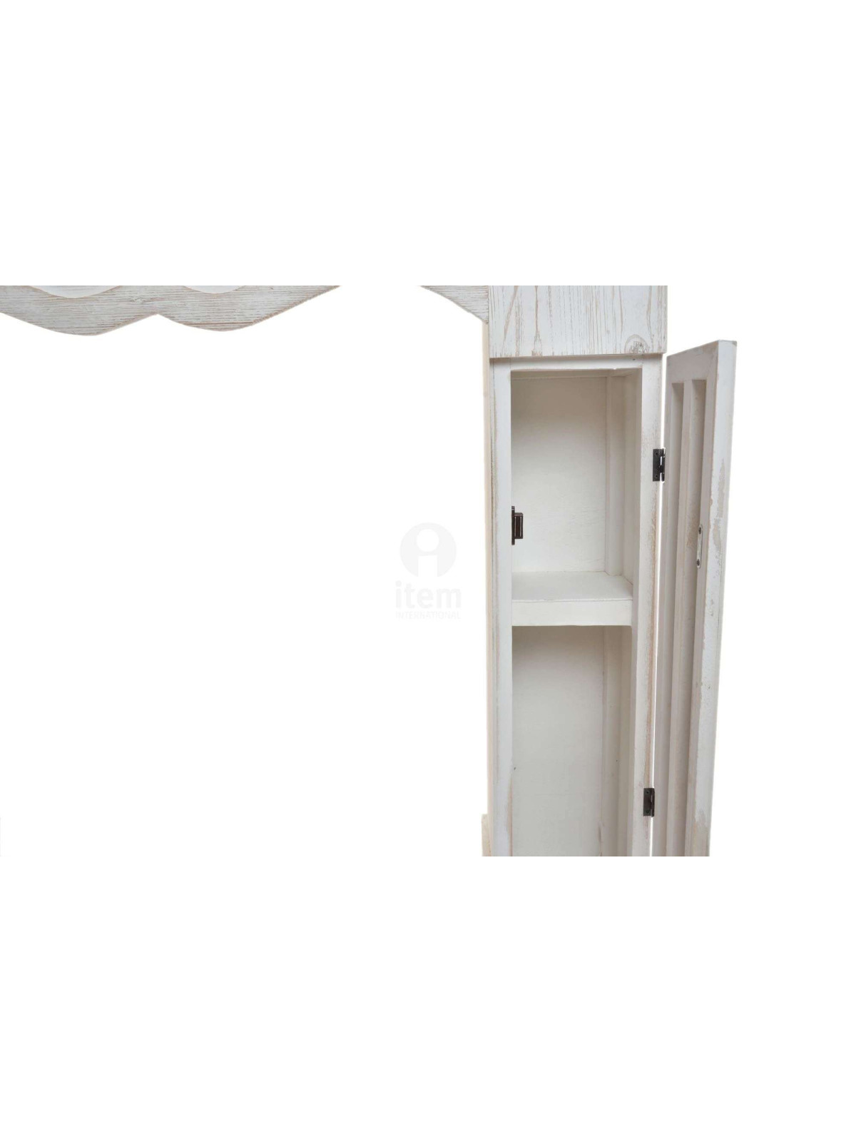 Manteau de cheminée cérusé avec placards