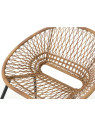 Fauteuil corbeille corde aspect rotin