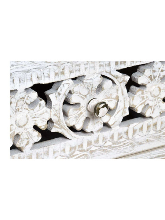Commode sculptée bois cérusé 100 cm Commode sculptée bois cérusé 100 cm
