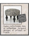 Pouf rond moucheté fond noir Amadeus