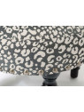 Pouf rond moucheté fond noir Amadeus