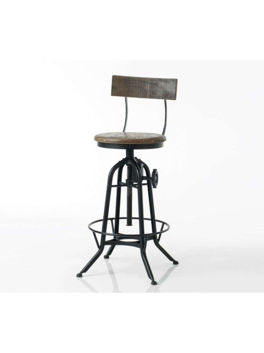 Chaise de bar industrielle avec mécanisme