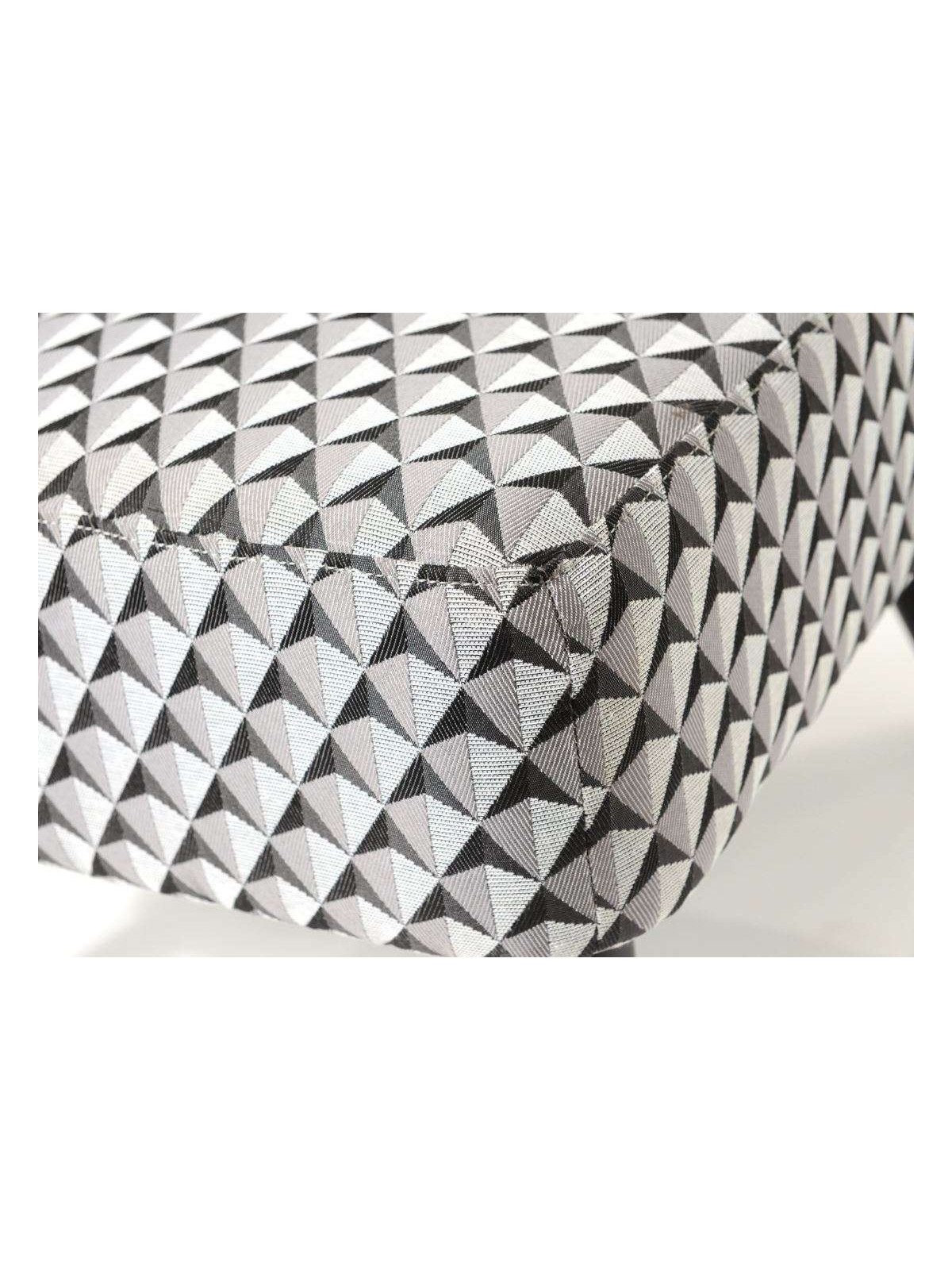 Tabouret noir et gris tapissé Amadeus