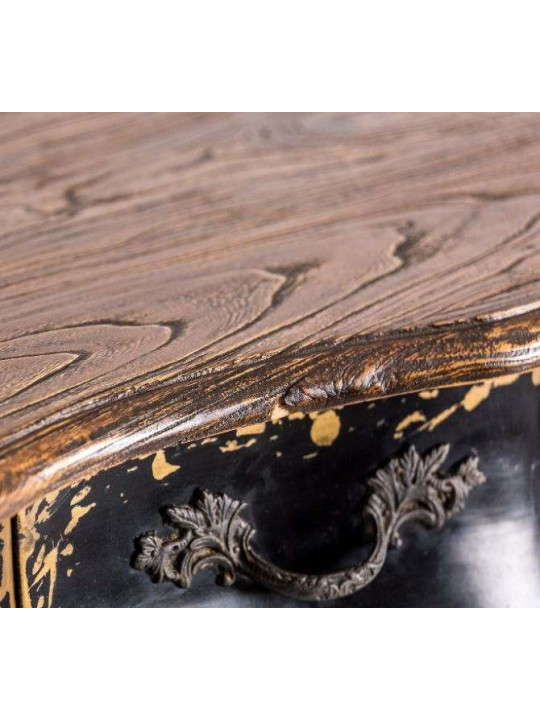 Console baroque noire vieillie Vical Home Console baroque noire vieillie Vical Home
