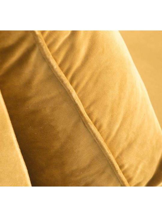 Chaise longue méridienne ocre dorée droit Chaise longue méridienne ocre dorée droit
