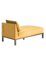 Chaise longue méridienne ocre dorée droit Chaise longue méridienne ocre dorée droit