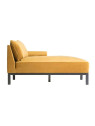 Chaise longue méridienne ocre dorée droit Chaise longue méridienne ocre dorée droit