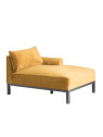 Chaise longue méridienne ocre dorée droit Chaise longue méridienne ocre dorée droit