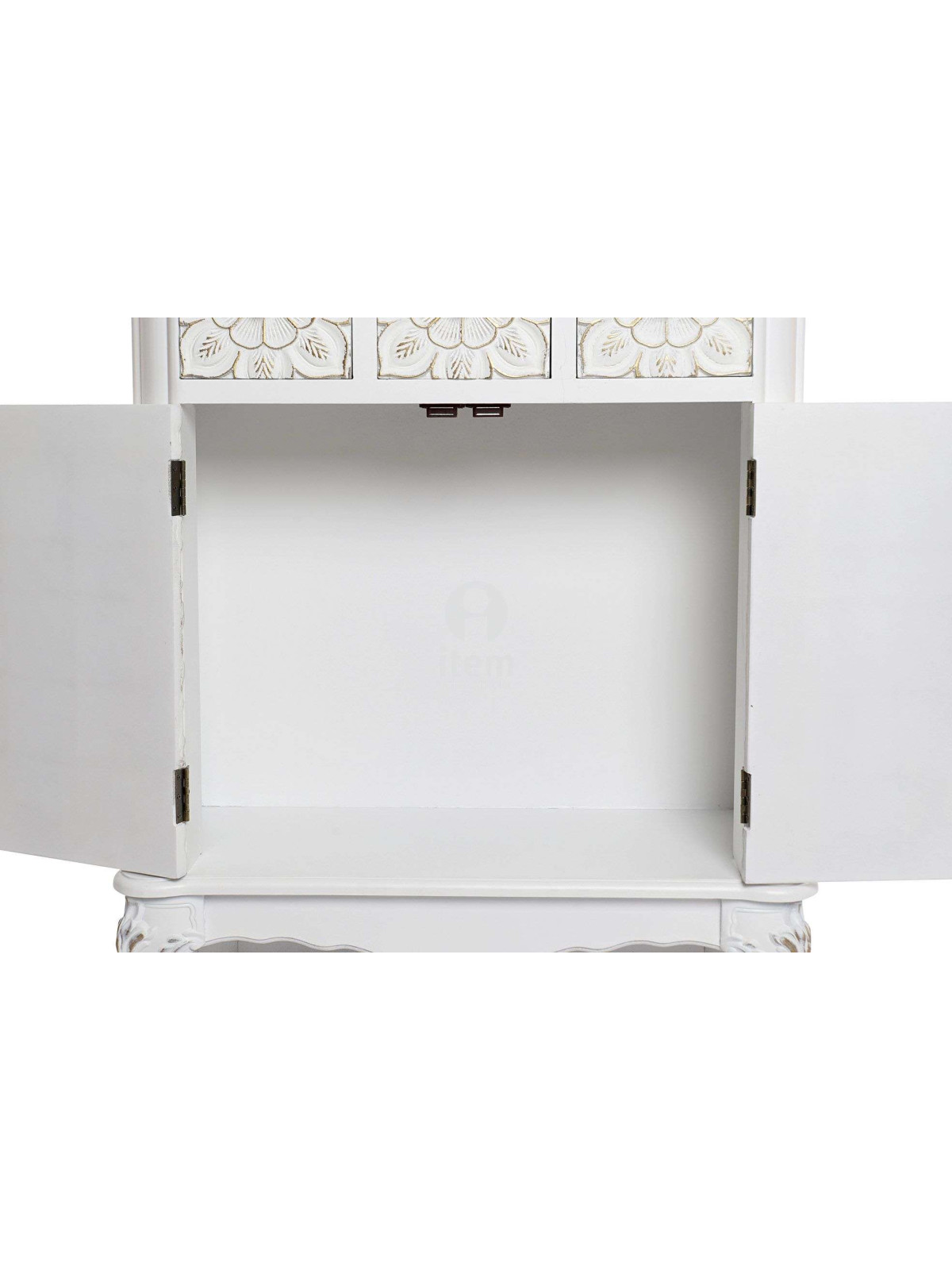 Meuble de rangement sculpté portes raffinée Mandala