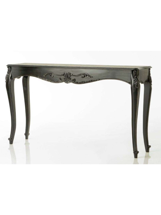 Console baroque noire satinée