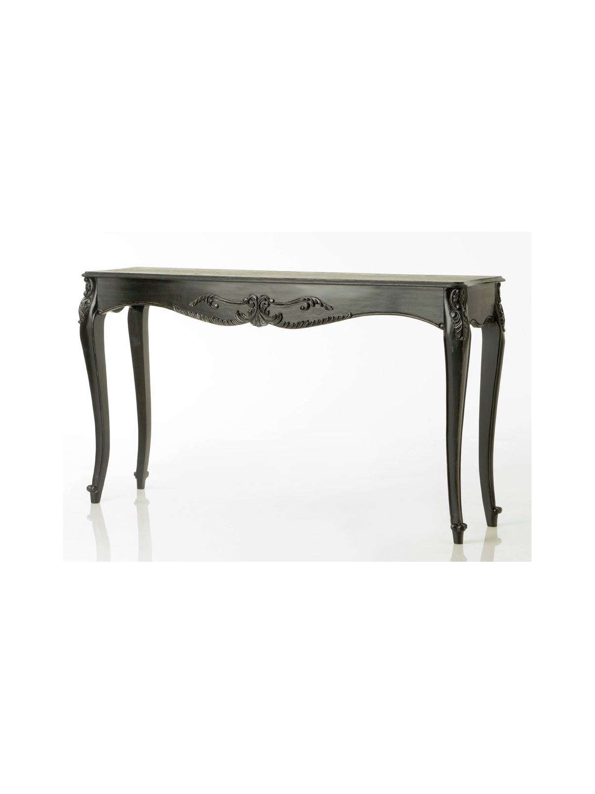 Console baroque noire satinée