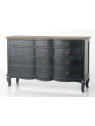 Commode grise 9 tiroirs Maddy