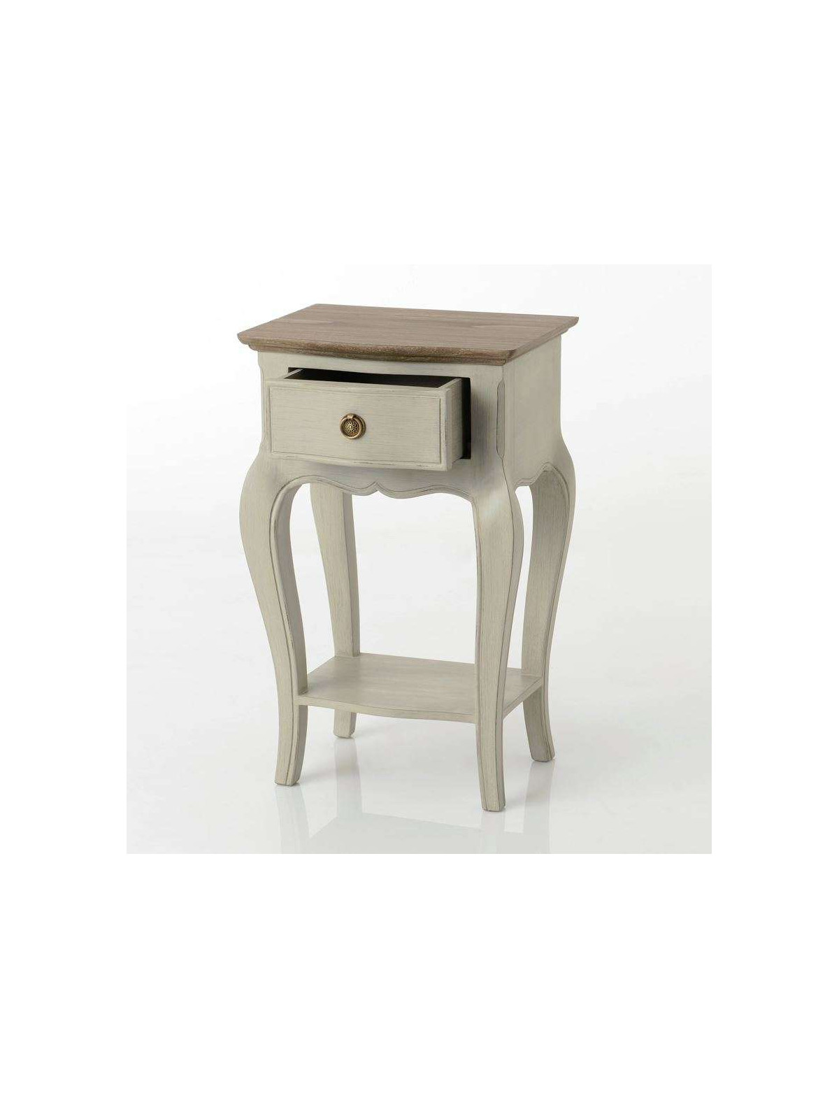 Table de nuit baroque beige grisé Maddy