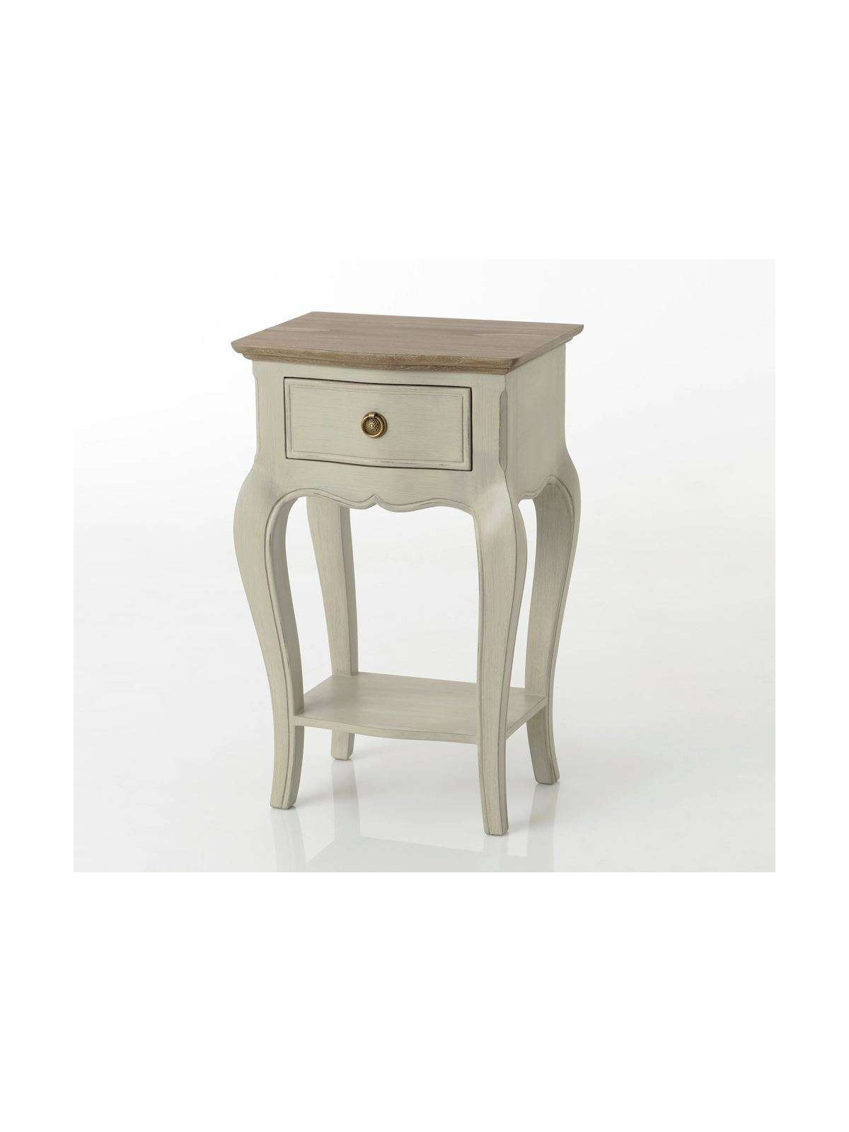 Table de nuit baroque beige grisé Maddy