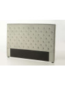 Tête de lit 180 cm gris capitonnée
