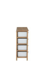 Armoire 12 Tiroirs Metal Blanc et Bois Naturel