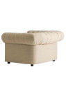 Fauteuil Chesterfield large lin clouté Fauteuil Chesterfield large lin clouté