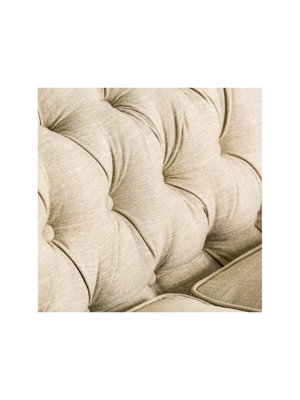 Canapé capitonné large chesterfield lin 