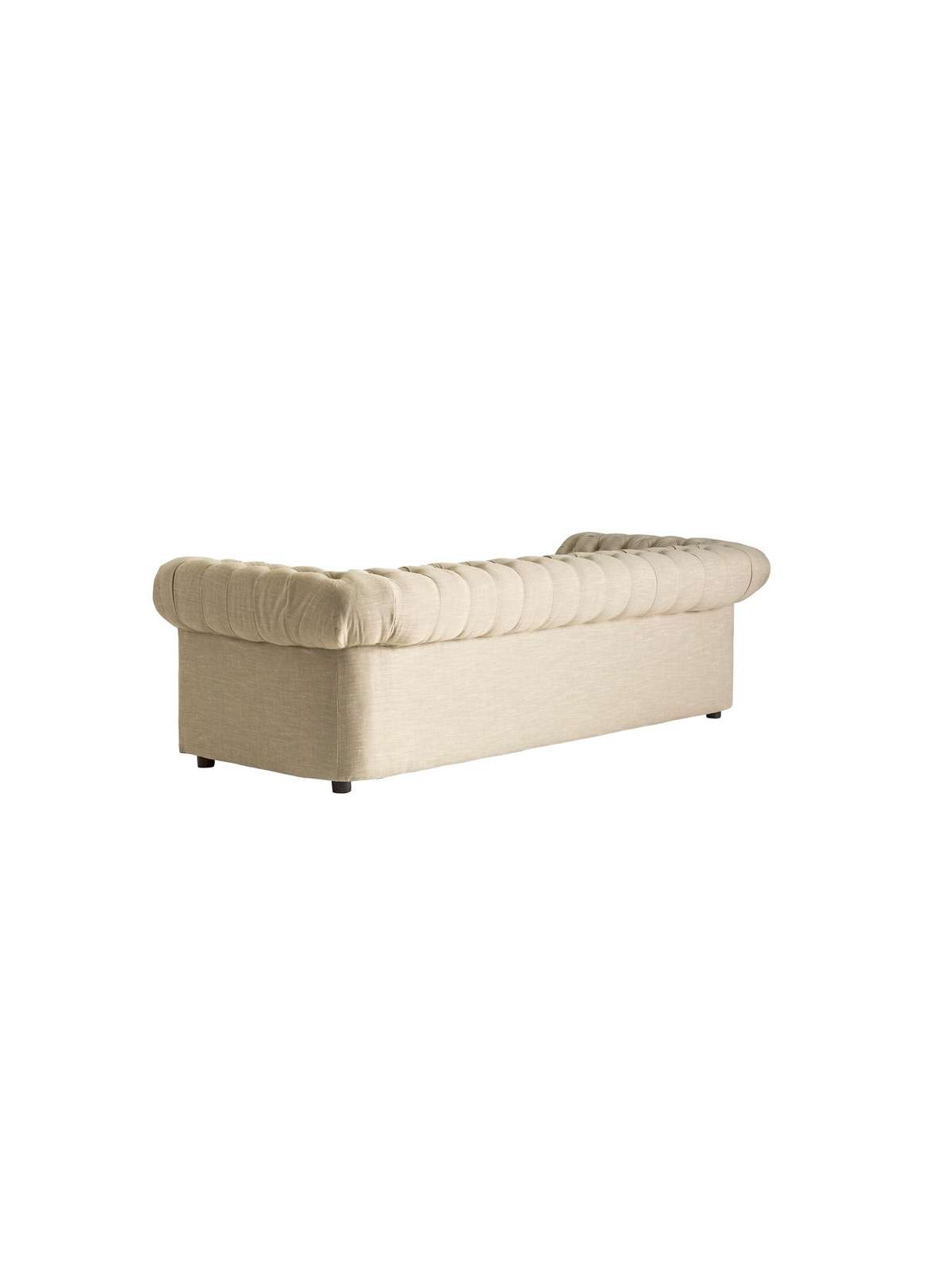 Canapé capitonné large chesterfield lin 