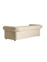 Canapé capitonné large chesterfield lin Canapé capitonné large chesterfield lin
