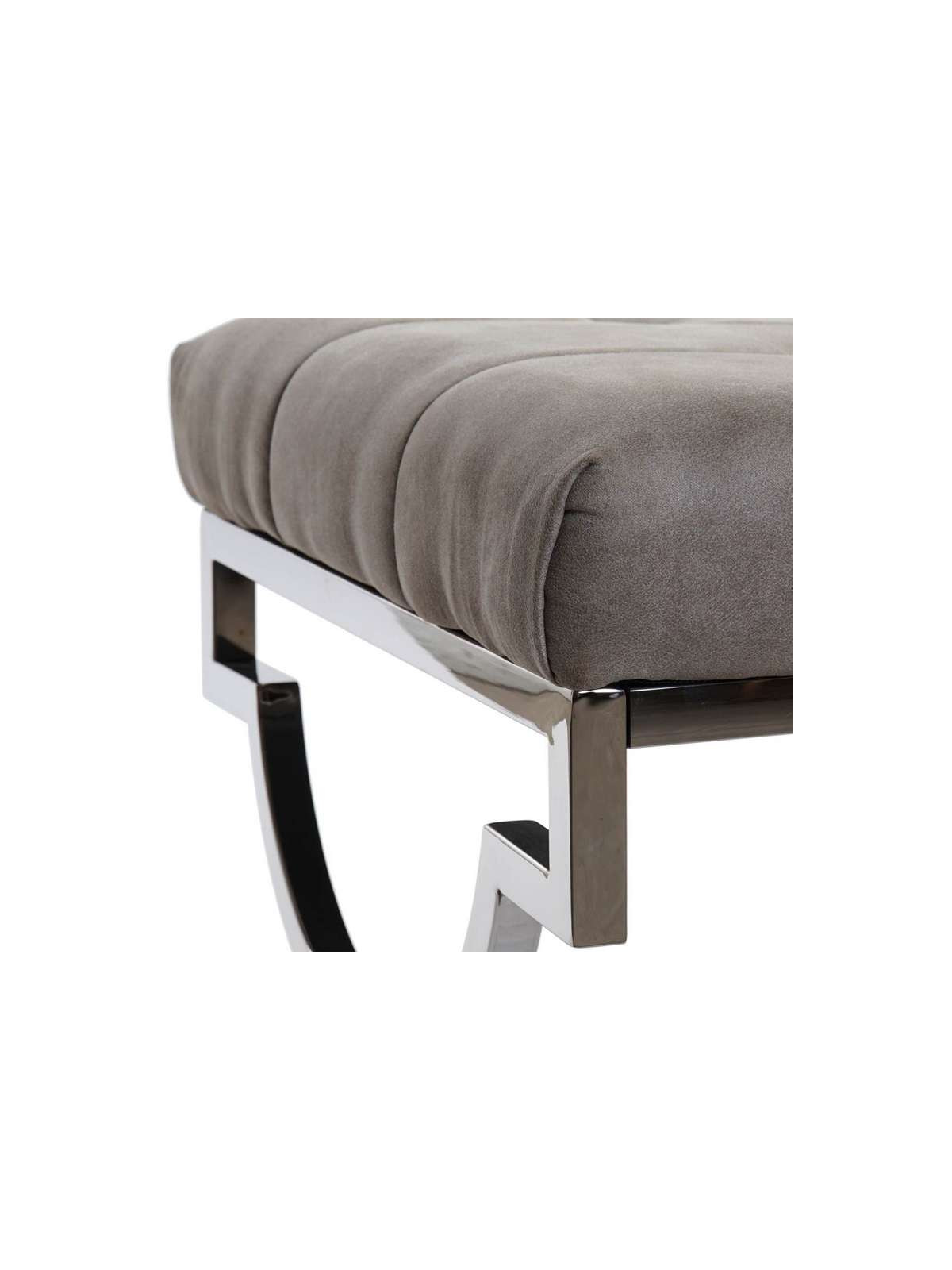 Banquette grise pieds acier