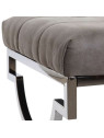 Banquette grise pieds acier